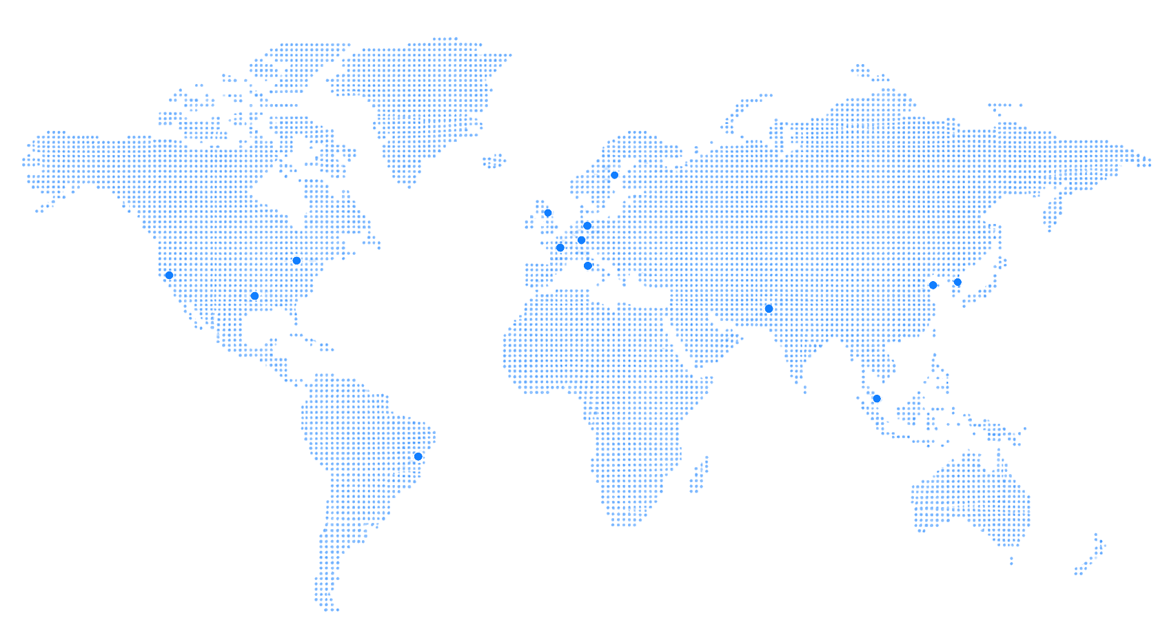 International client reach across Europe, the Americas and Asia